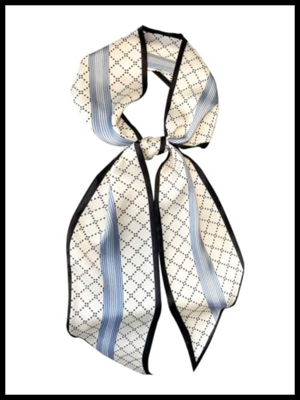 Silky Satin Head Scarf Hair Neck Scarves for Women Purse Bag Accessories Long